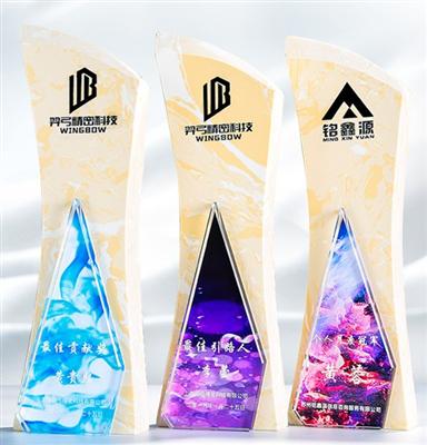 大理石組合水晶獎杯2